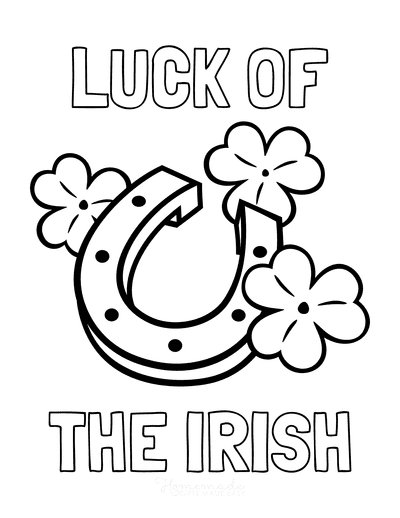 St Patricks Day Coloring Pages Luck of the Irish
