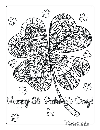 Free St Patrick's Day Coloring Pages for Kids & Adults