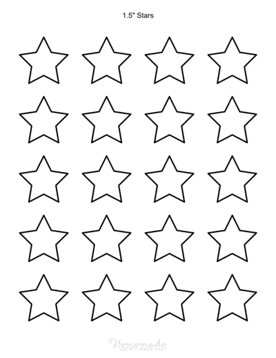 Free Printable Star Templates & Outlines - Small to Large Sizes, 1 inch to  8 inch