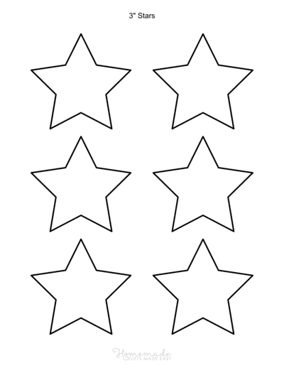 Star Template 5pointed 3inch