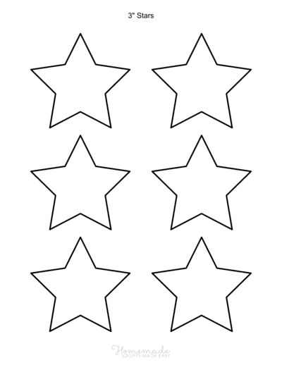 Free Printable Star Templates & Outlines - Small to Large Sizes, 1 inch to  8 inch