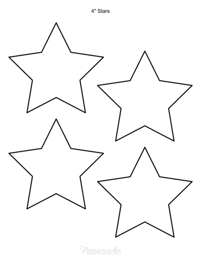 Star Template 5pointed 4inch