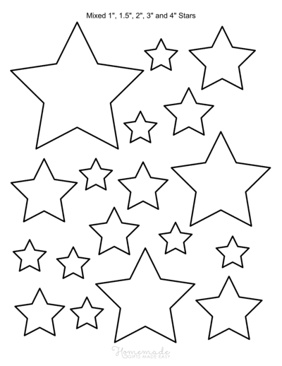 printable star stencils