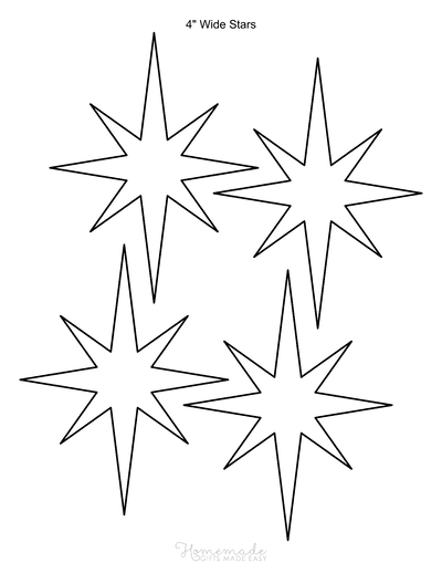 Star Template christmas 4inch