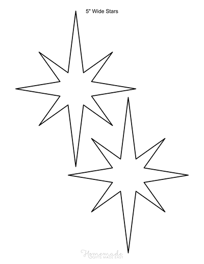 Free Printable Star Templates & Outlines - Small to Large Sizes, 1 inch to  8 inch