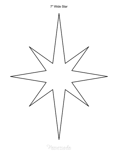Free Printable Star Templates & Outlines - Small to Large Sizes, 1 inch to  8 inch