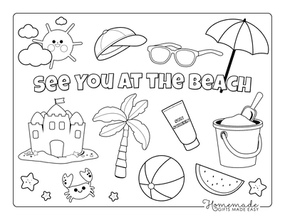 Free Summer Coloring Pages for Kids & Adults