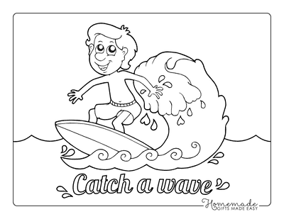 surfing coloring pages printable