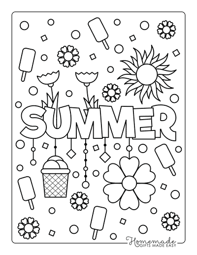 Summer Coloring Pages for Kids