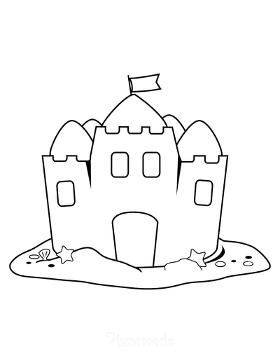 Summer Coloring Pages Sandcastle Kids