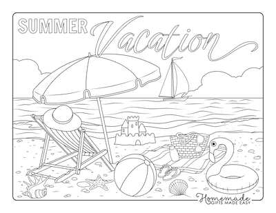 Summer Coloring Pages Seaside