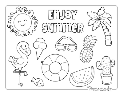 Summer Coloring Page - Printable Coloring Pages
