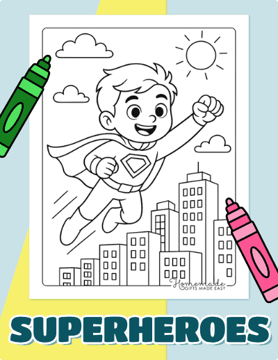 Superhero Coloring Pages