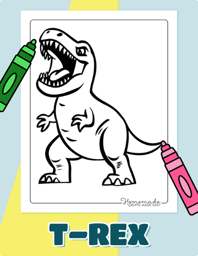 T Rex Coloring Pages