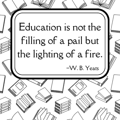 Teacher Appreciation Books Pattern Education Lights a Fire