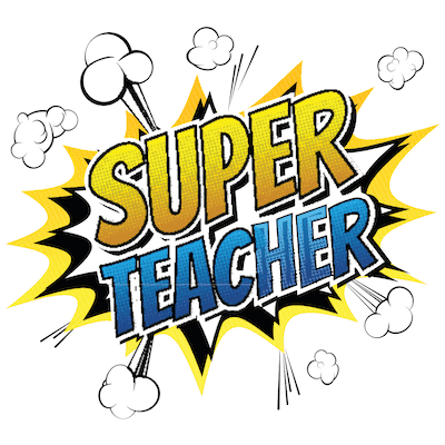 Teacher Appreciation Cards Super Teacher Comic Style