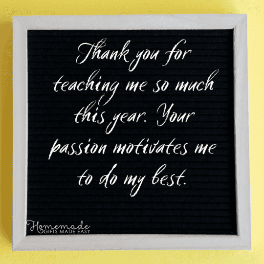thank you messages for teacher thanks for teaching me so much this year