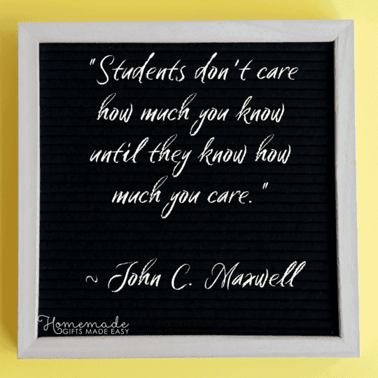 thank you messages for teacher students don't care how much you know until they know how much you care