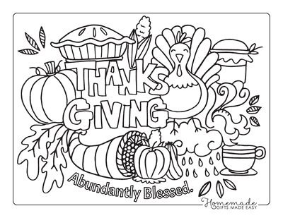 free coloring pages for thanksgiving printables