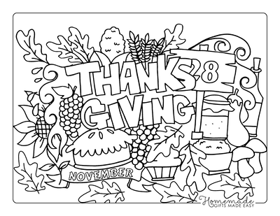 Free Thanksgiving Coloring Pages for Kids & Adults