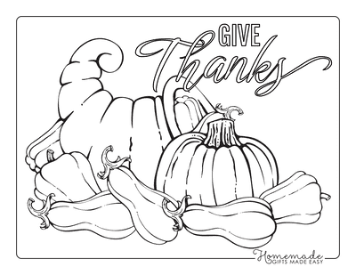 Thanksgiving Coloring Pages Fall Pumpkins Horn of Plenty