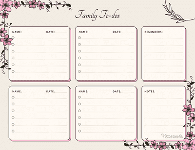 to Do List Templates Family Aesthetic Landscape