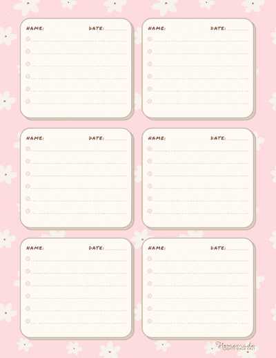 to Do List Templates Large Family Cute Minimalist