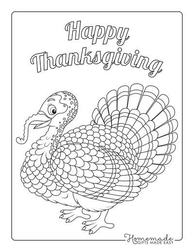 Turkey Coloring Pages Adult Feathers