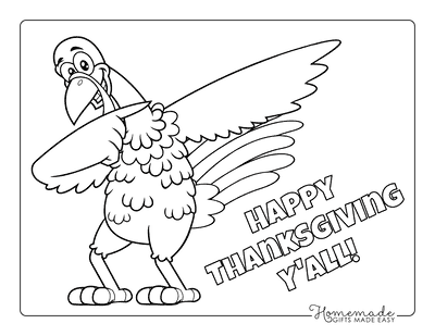 Turkey Coloring Pages Cartoon Dab