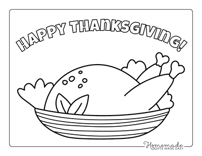 Turkey Coloring Pages Cooked Turkey