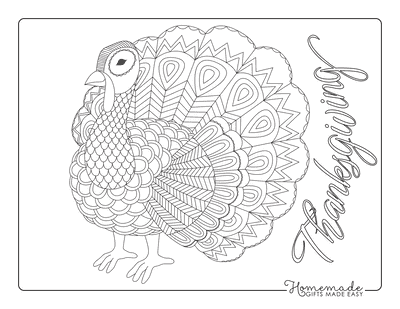 Coloring Paper With A Thanksgiving Turkey And Colored Pencils