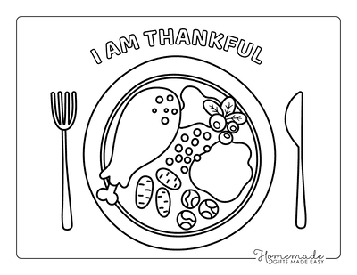 Turkey Coloring Pages Dinner Plate