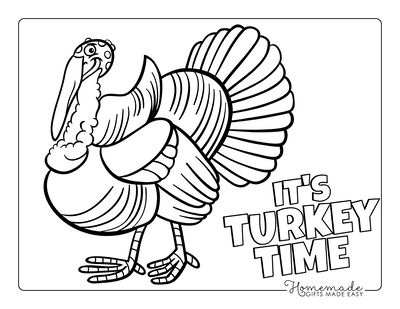 Turkey Coloring Pages Happy