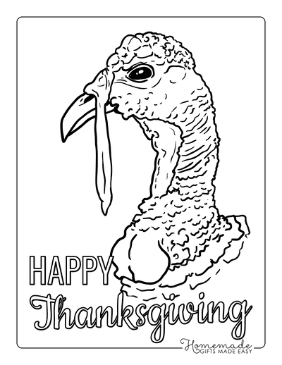 Turkey Coloring Pages Turkey Head