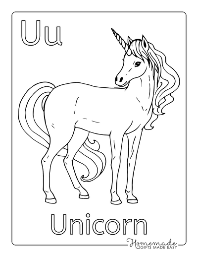 Unicorn Coloring Pages Adult Unicorn Flowing Mane