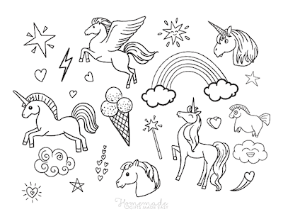 Featured image of post Unicorn Rainbow Coloring Pages For Adults