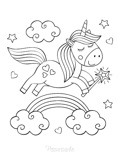 Unicorn pictures to color: Unicorn copy and colour - KiddyCharts Shop