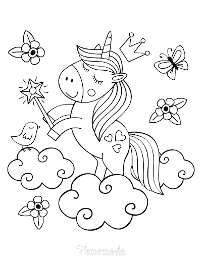 magical unicorn coloring pages for kids adults free printables