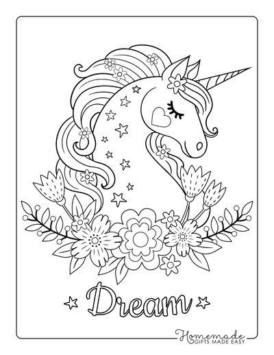 free coloring pages of pretty unicorns