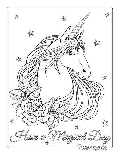 magical unicorn coloring pages for kids adults free printables