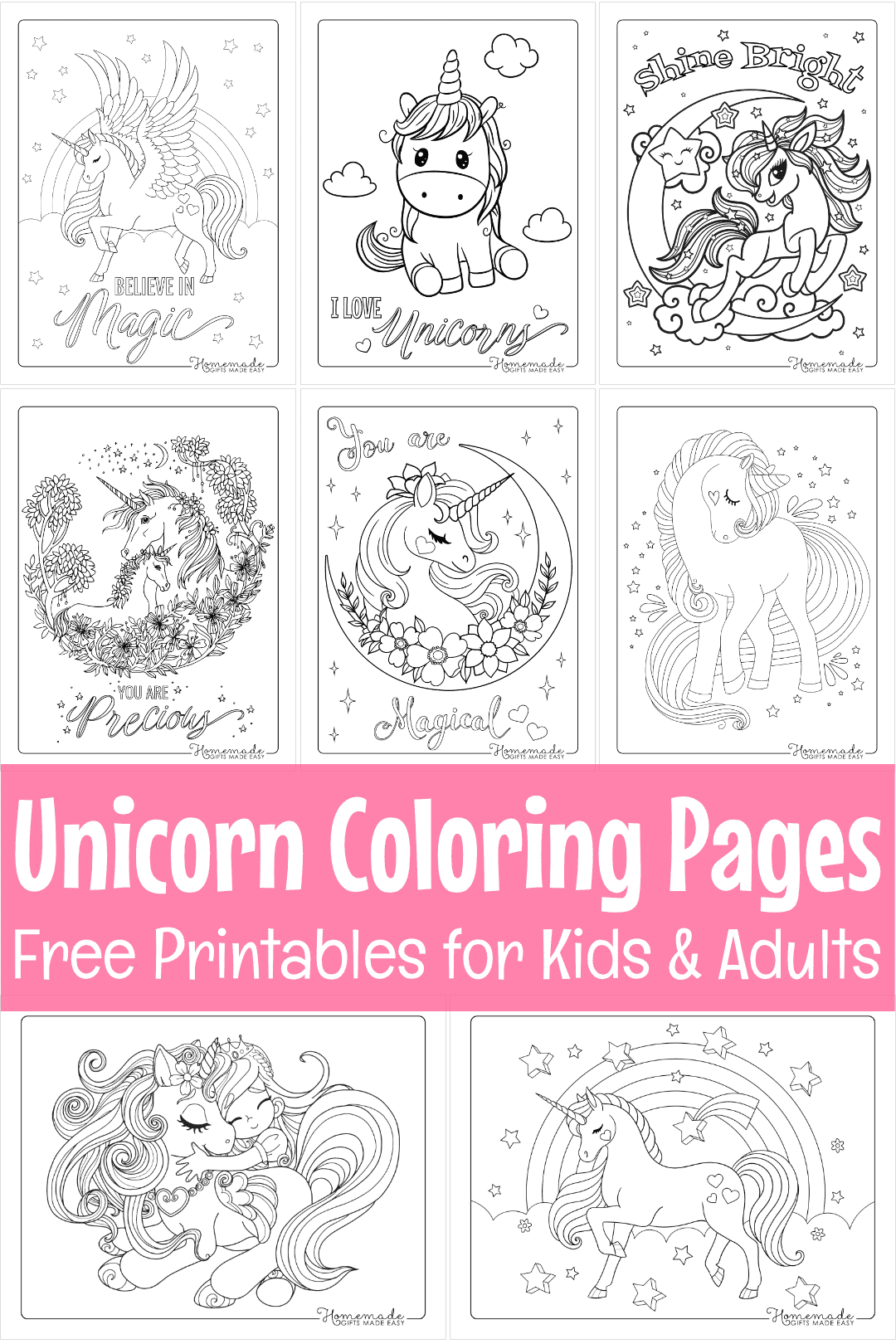 80 Magical Unicorn Coloring Pages for Kids & Adults | Free ...