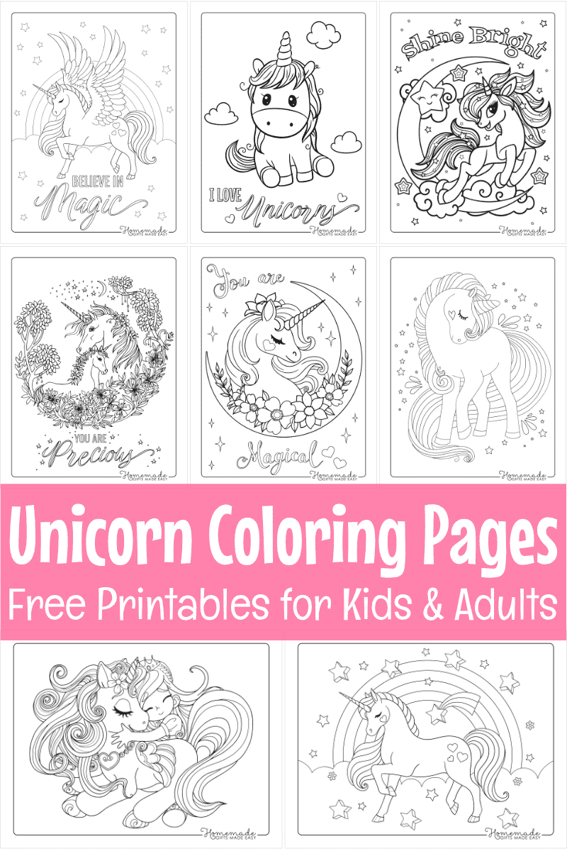 Unicorn Dot Marker Coloring Pages: Printable PDF Coloring Activity