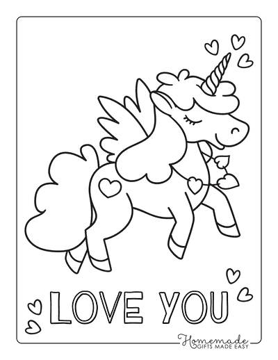 Unicorn Coloring Pages Unicorn With Heart Necklace