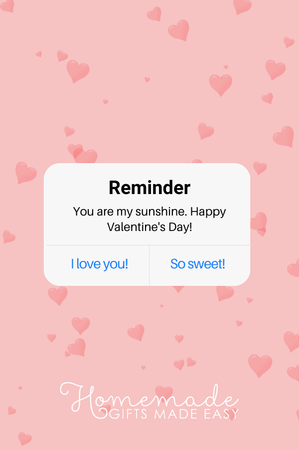 valentine card sayings reminder you are my sunshine