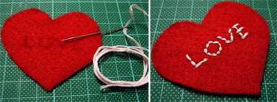 valentine craft projects felt heart brooch