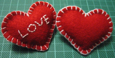 valentine craft projects felt heart brooch