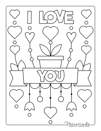 Valentine coloring pages for kids/printables
