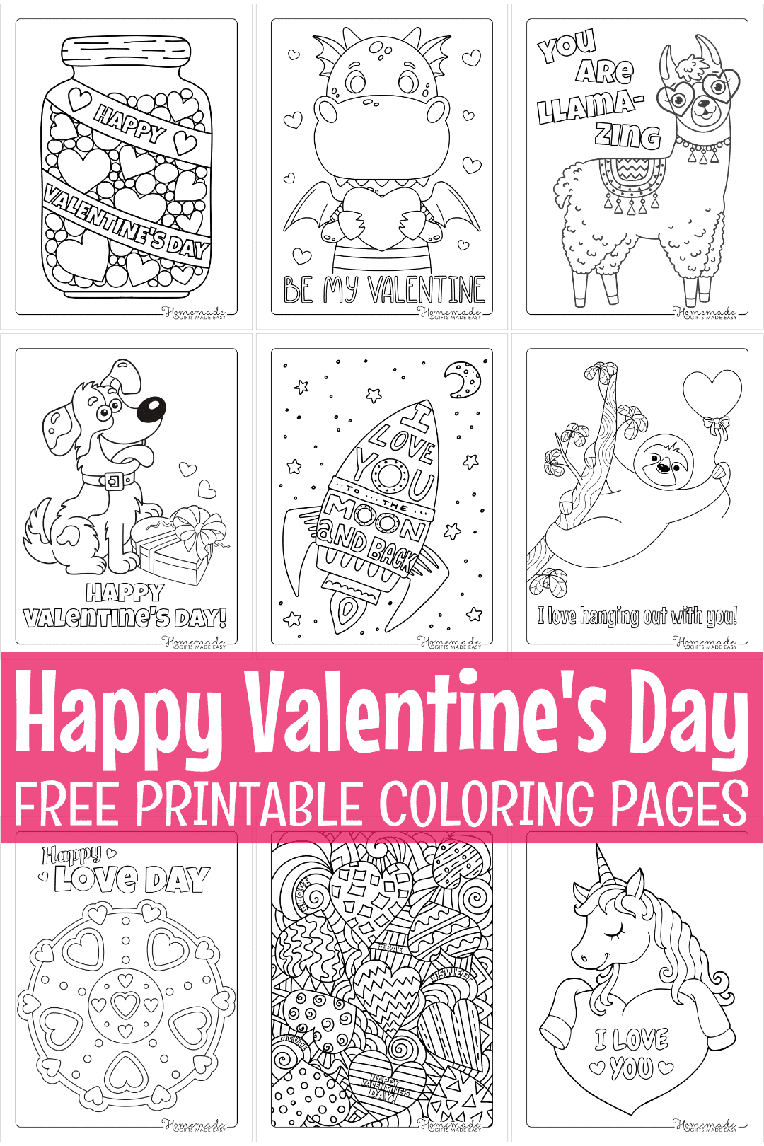 20 Free Printable Valentine's Day Coloring Pages