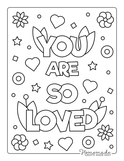 Valentines Day Coloring Pages You Are so Loved