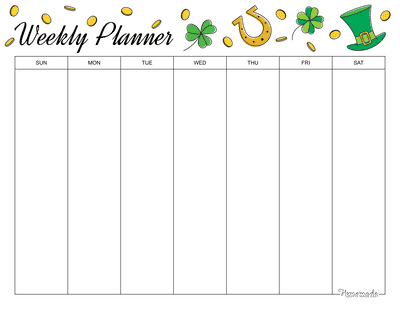 Free Printable Weekly Calendar Template
